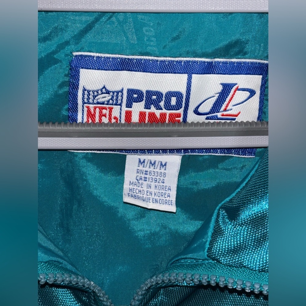 VINTAGE MIAMI DOLPHINS 90s JACKET LOGO 7 SIZE “M” RARE​​ - Picture 8 of 13